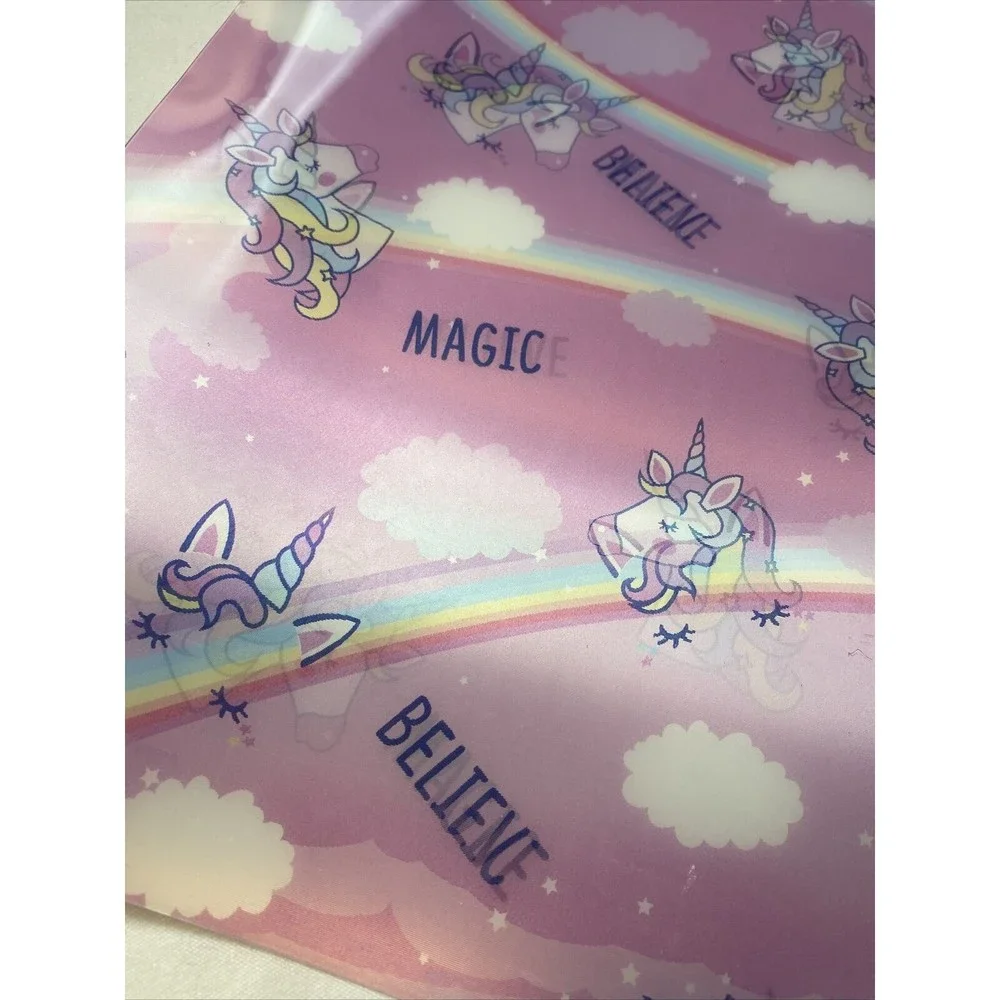 U Style Collection 1.in 3 Ring Pink Binder Hologram Unicorns 